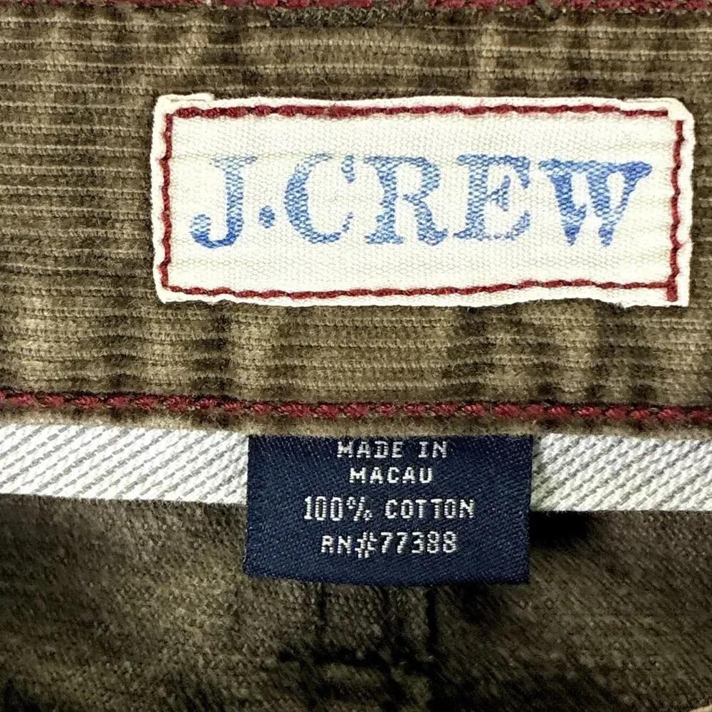 VTG J.Crew Pants Mens 34x30 (36x32) Brown Faded Corduroy Baggy Preppy Skate 90s